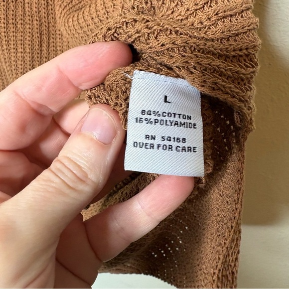 NWT Elliott Lauren Brown Knit Sleeveless Top Size Large - Picture 5 of 7